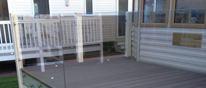 Brazilia UPVC Boards Clear Glass Balustrade