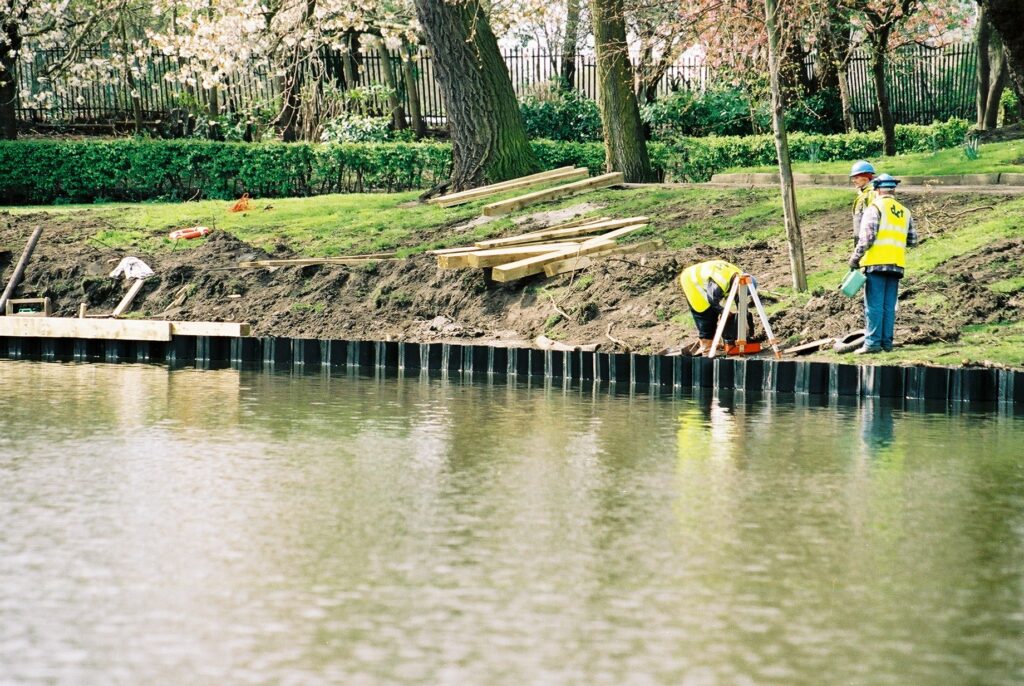 uPVC Plastic piling systems for waterways